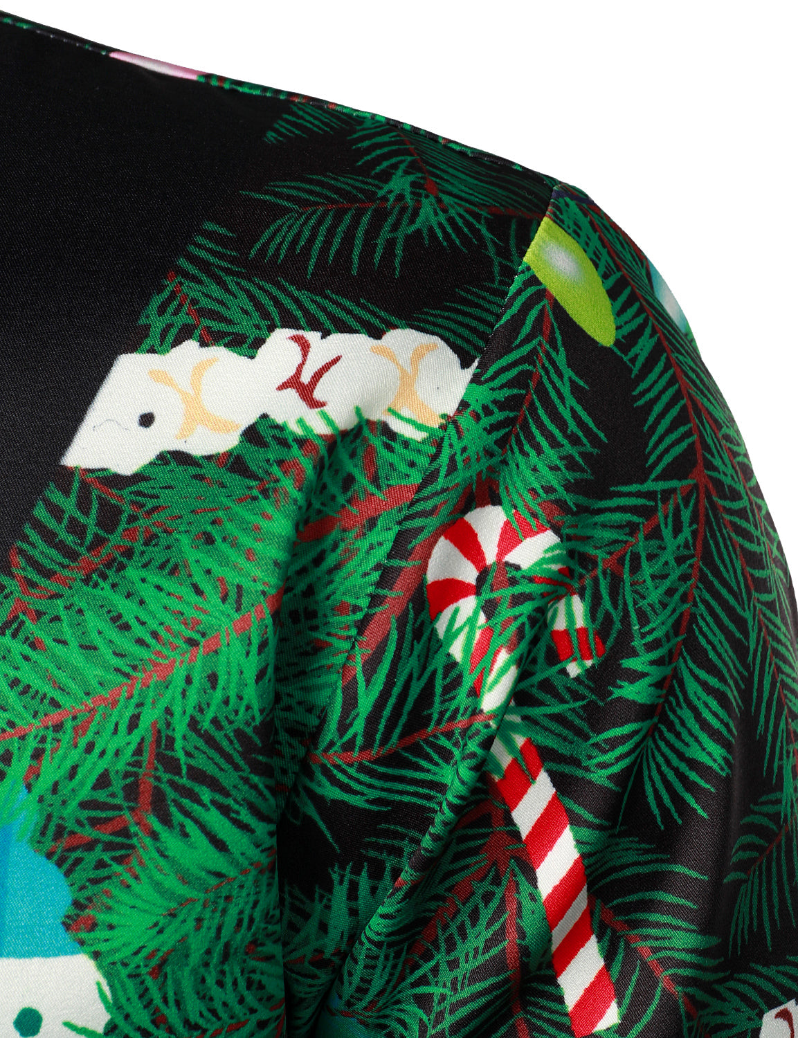 Men's Christmas Tree Camo Print Regular Fit Fun Outfit Themed Top Long Sleeve Shirt