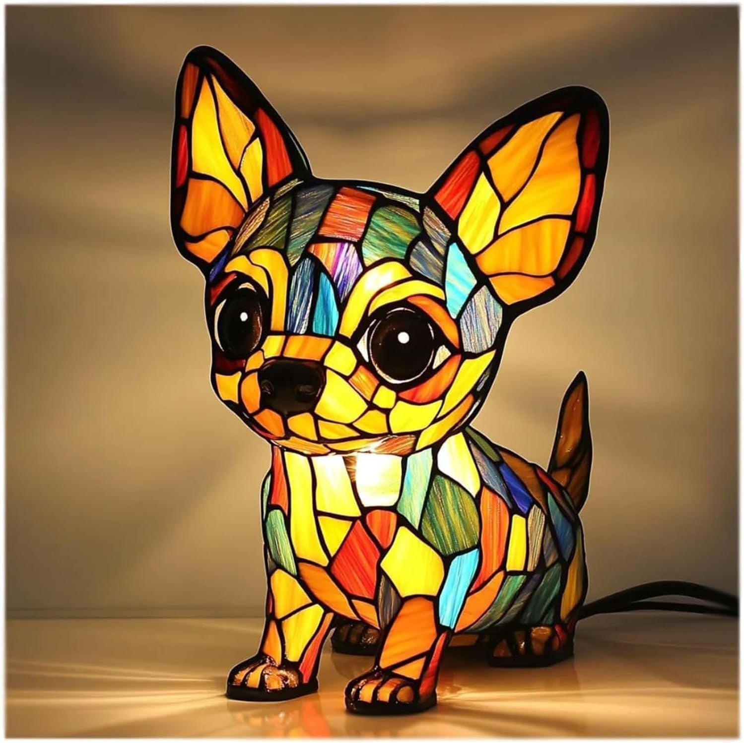 Patoune – Magical Colorful Glass Lamp for Dogs