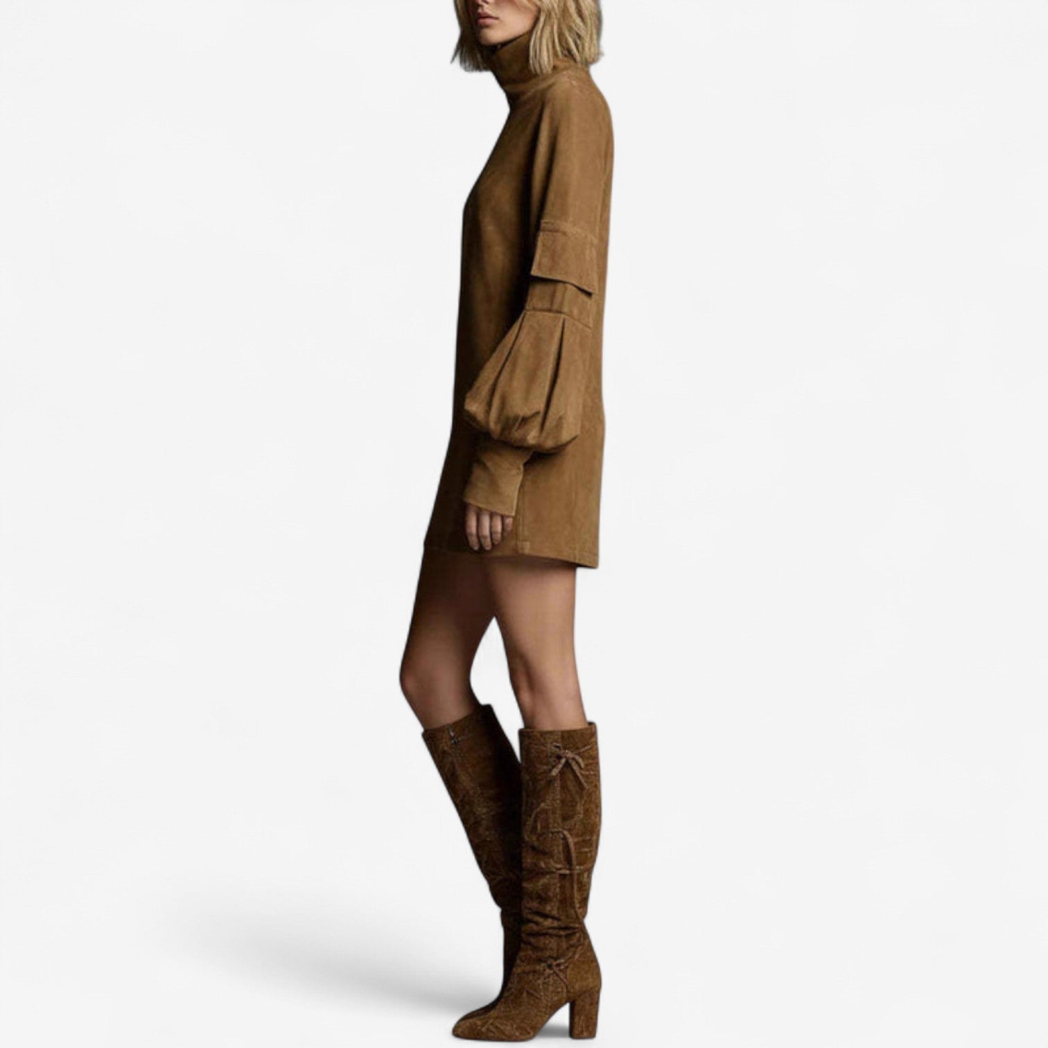 Tania™ Mini Dress with High Collar