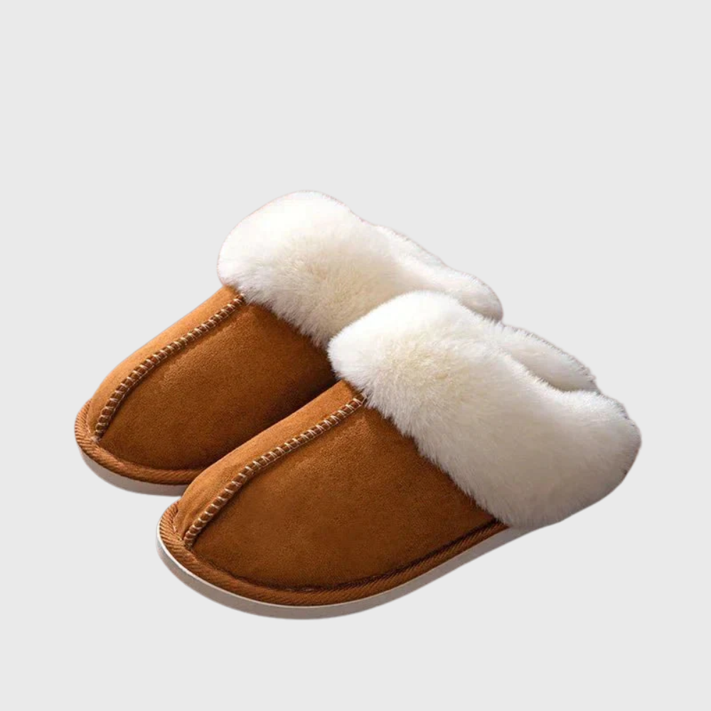 Non-slip fur slippers