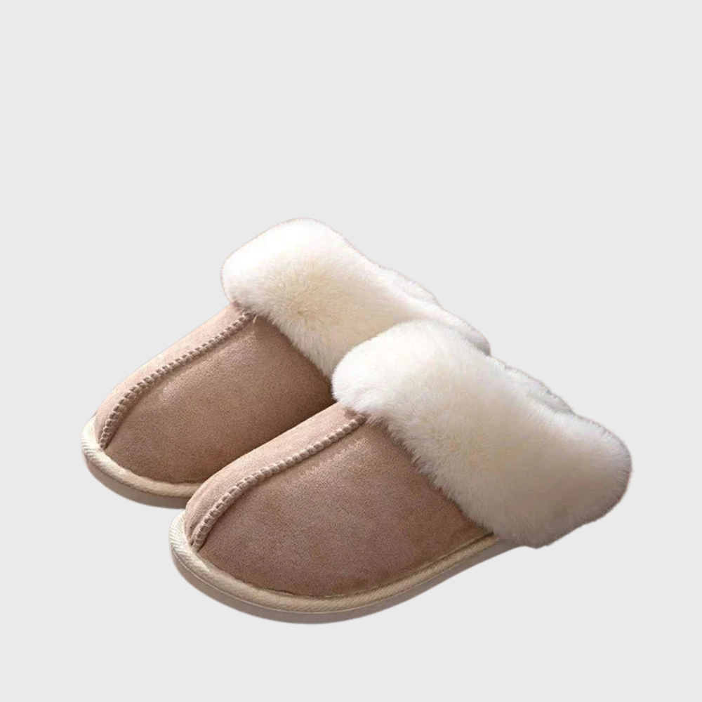 Non-slip fur slippers
