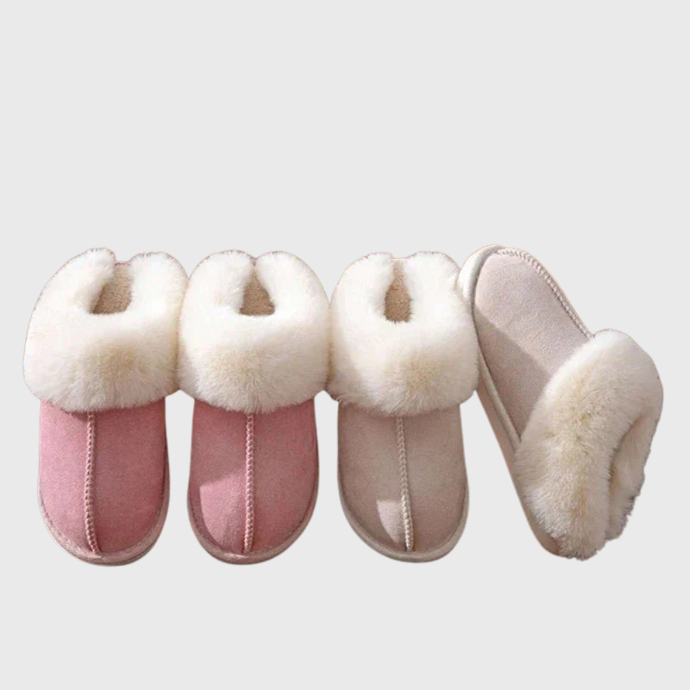 Non-slip fur slippers