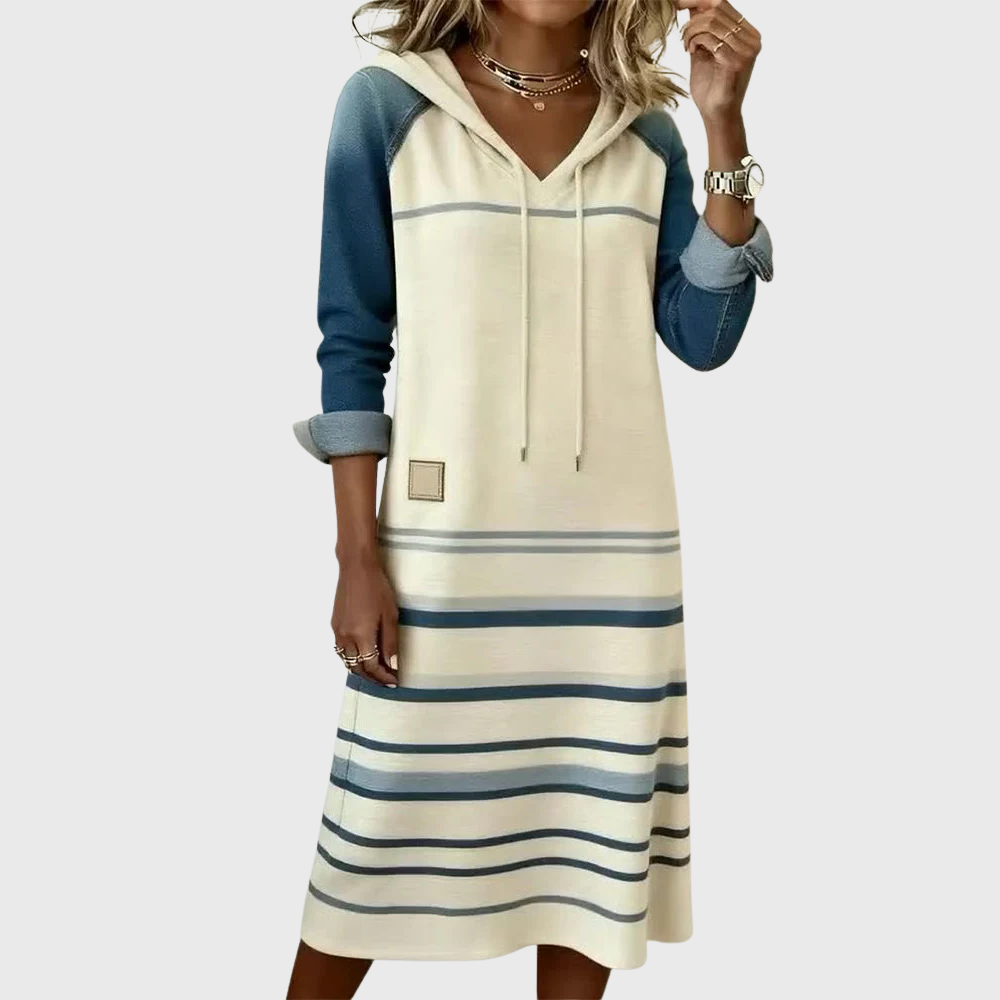 Striped Hooded Dress
