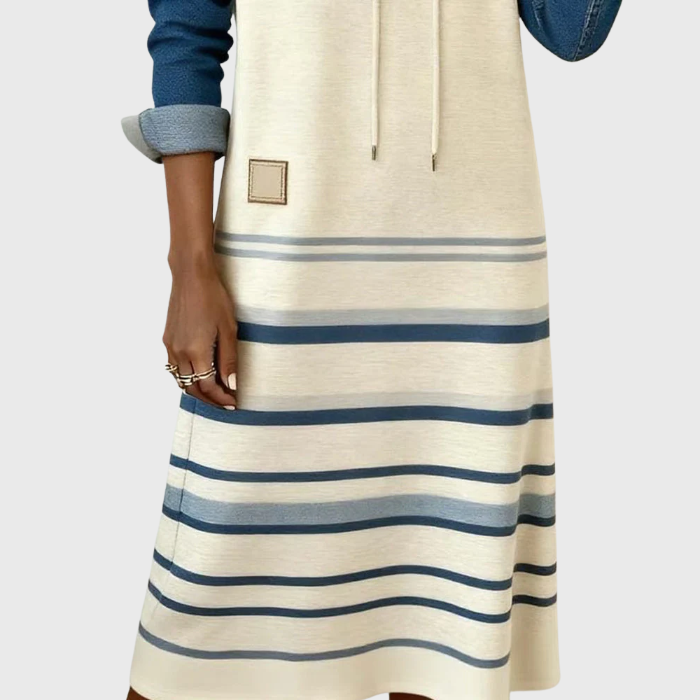 Striped Hooded Dress