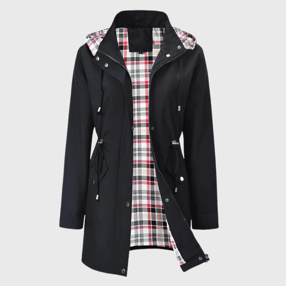 Waterproof jacket with checkered lining
