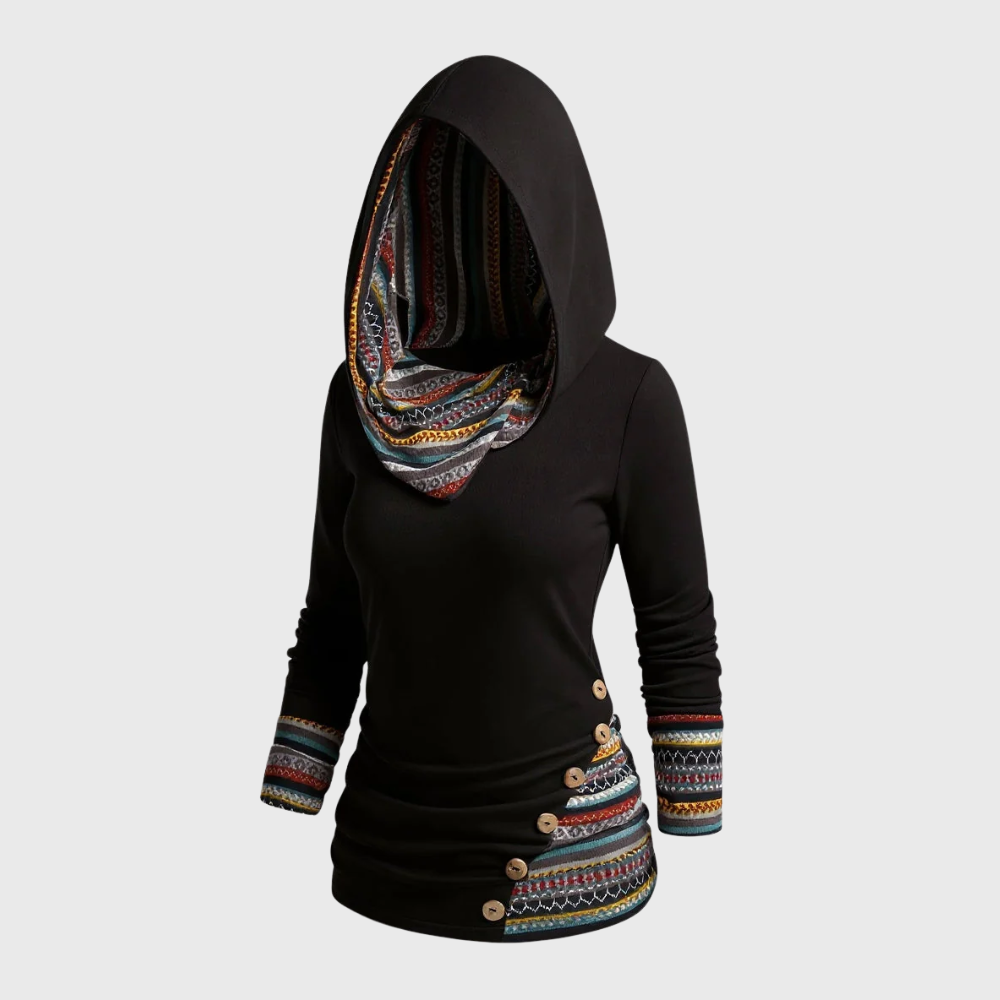 Casual Style Hooded Pullover