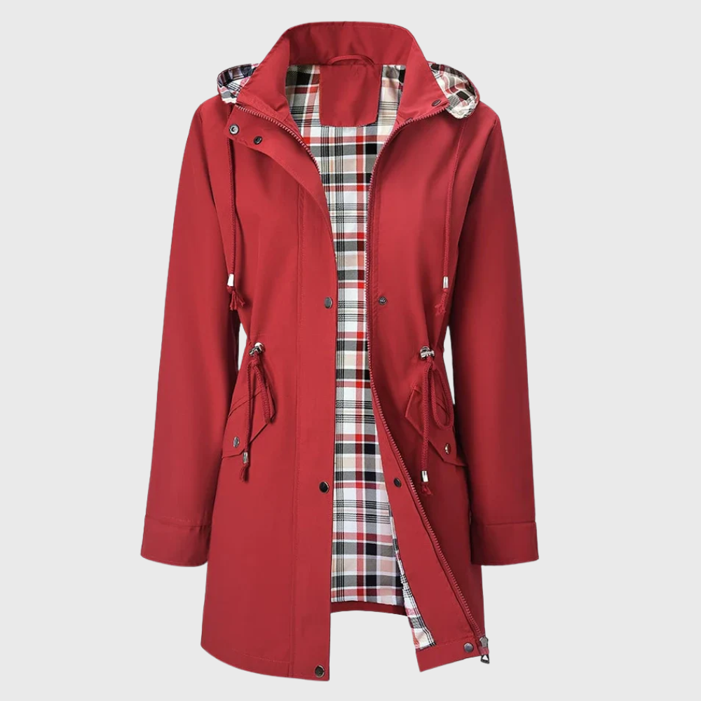 Waterproof jacket with checkered lining