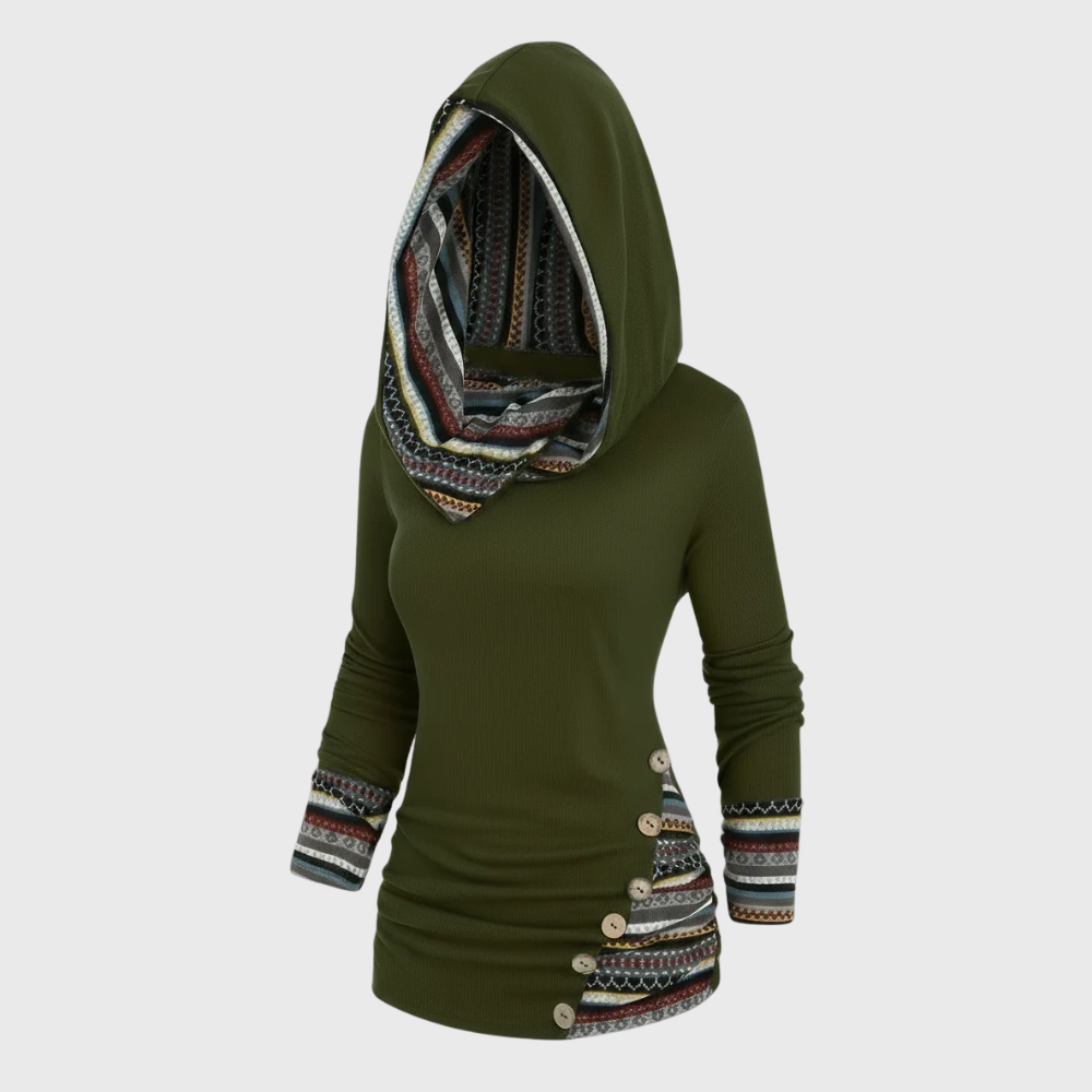 Casual Style Hooded Pullover