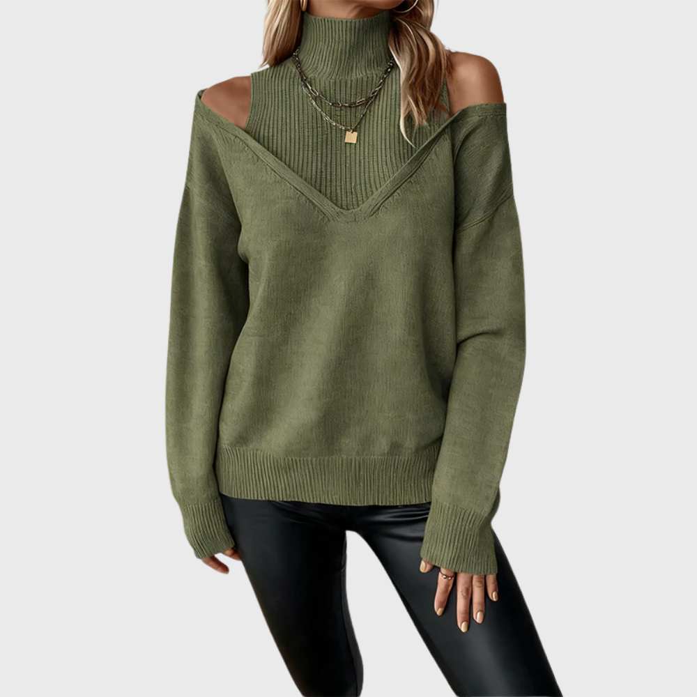 Stylish women's wool sweater