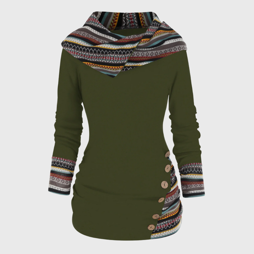 Casual Style Hooded Pullover