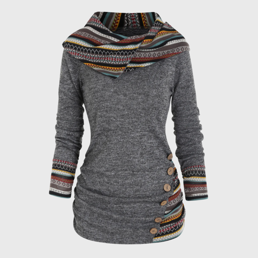 Casual Style Hooded Pullover
