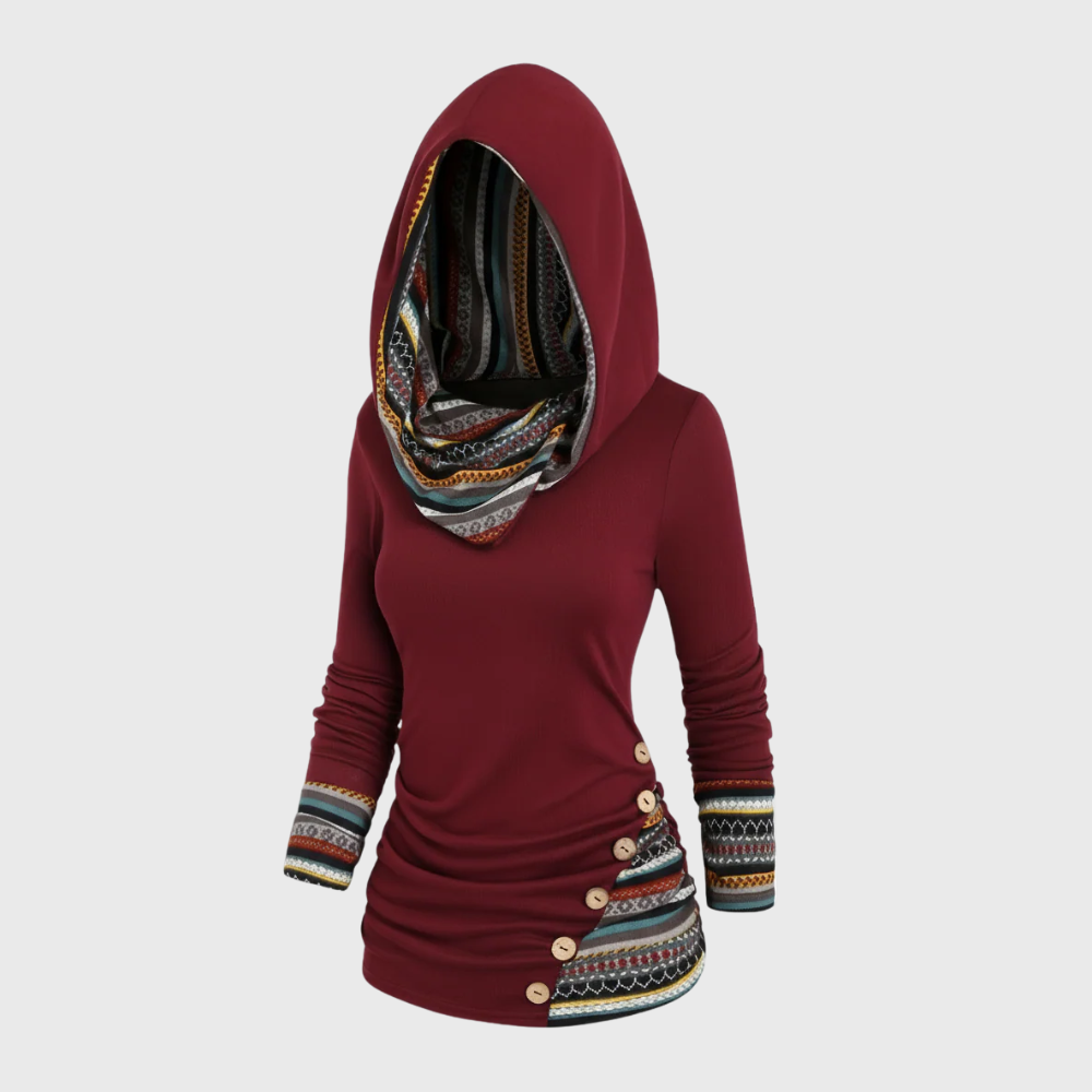 Casual Style Hooded Pullover