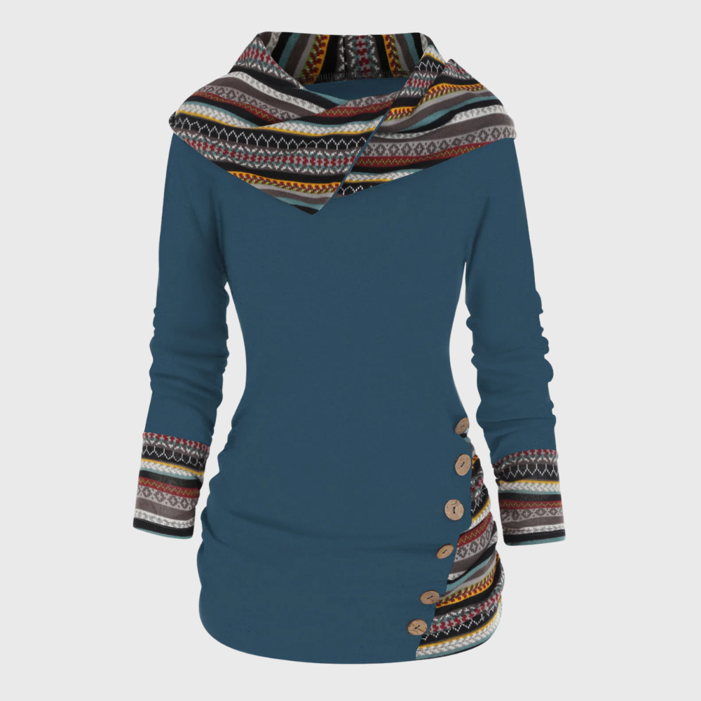 Casual Style Hooded Pullover