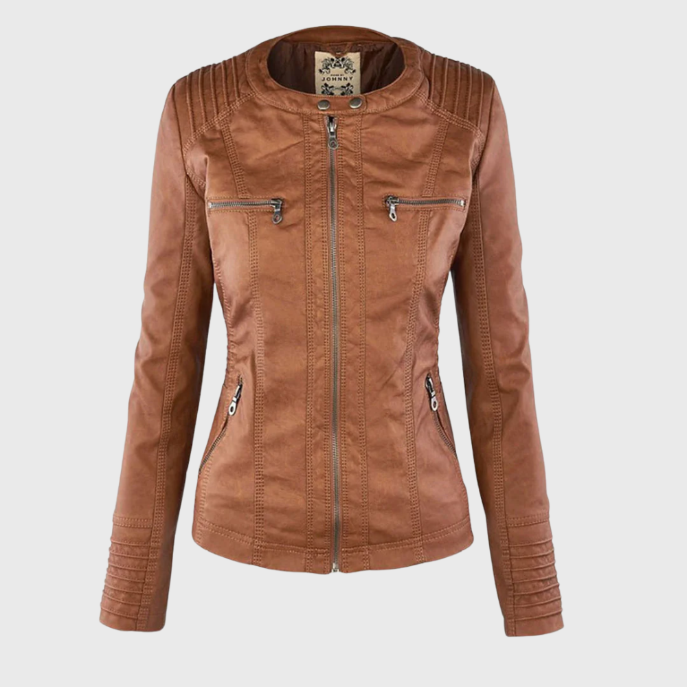 Robust leather jacket