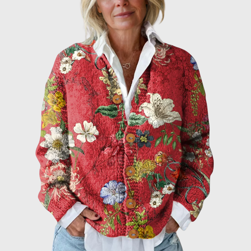 Vintage Floral Cardigan Sweater