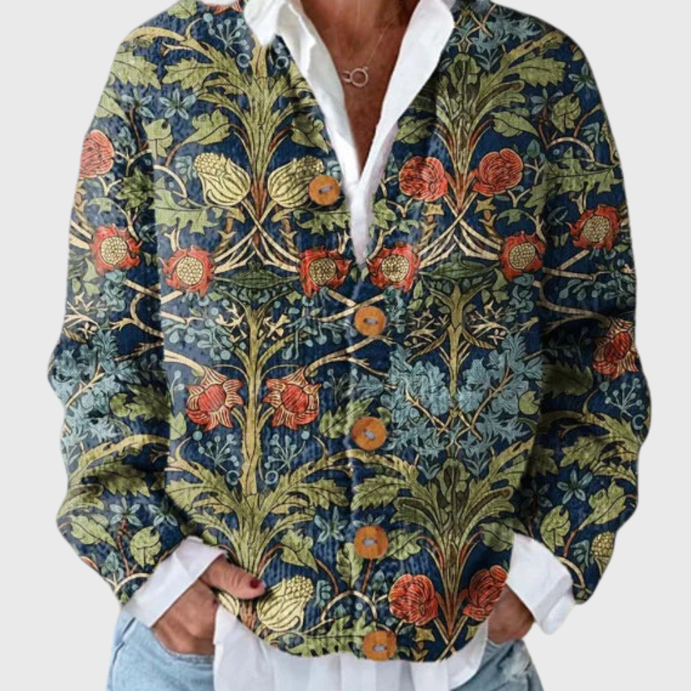 Vintage Floral Cardigan Sweater