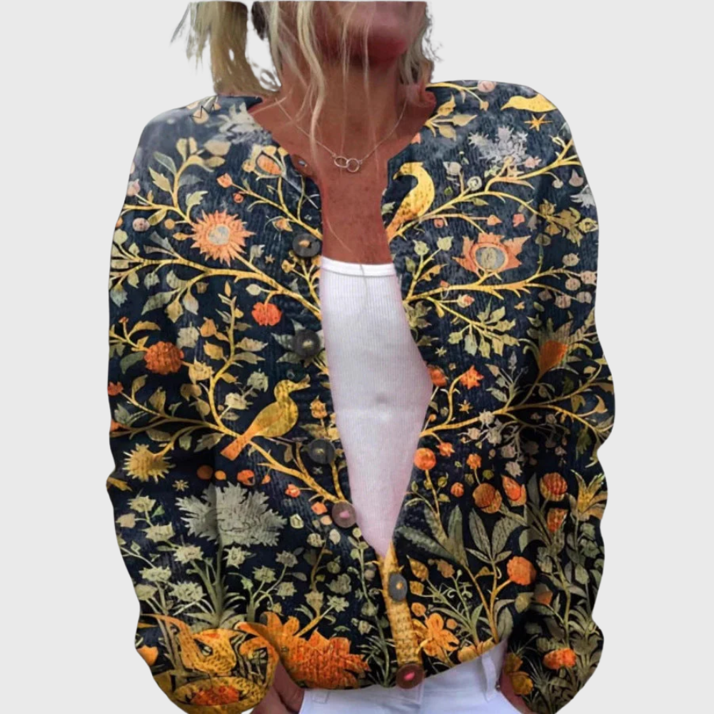 Vintage Floral Cardigan Sweater