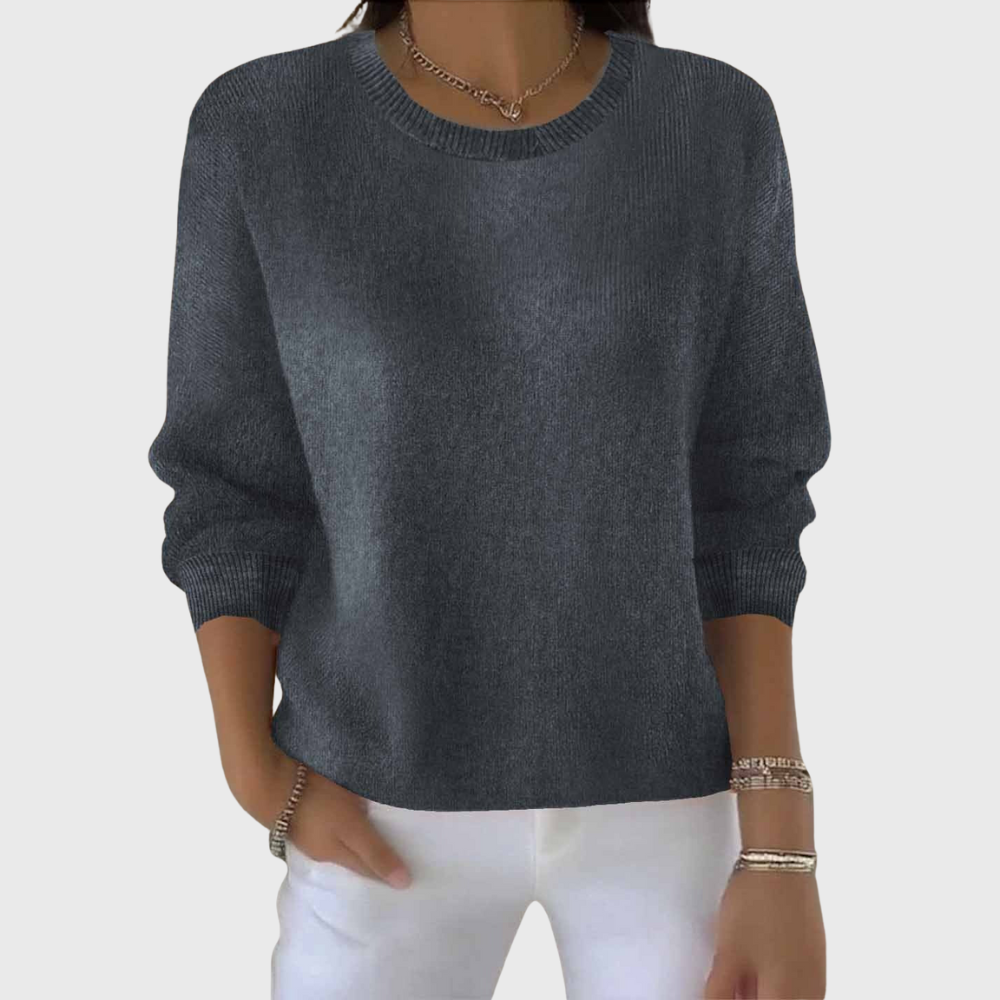 Casual ribbed pullover sweater