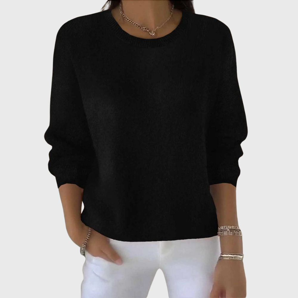 Casual ribbed pullover sweater