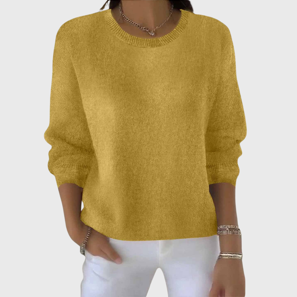 Casual ribbed pullover sweater
