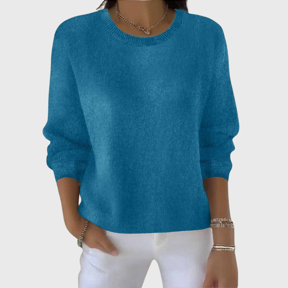 Casual ribbed pullover sweater