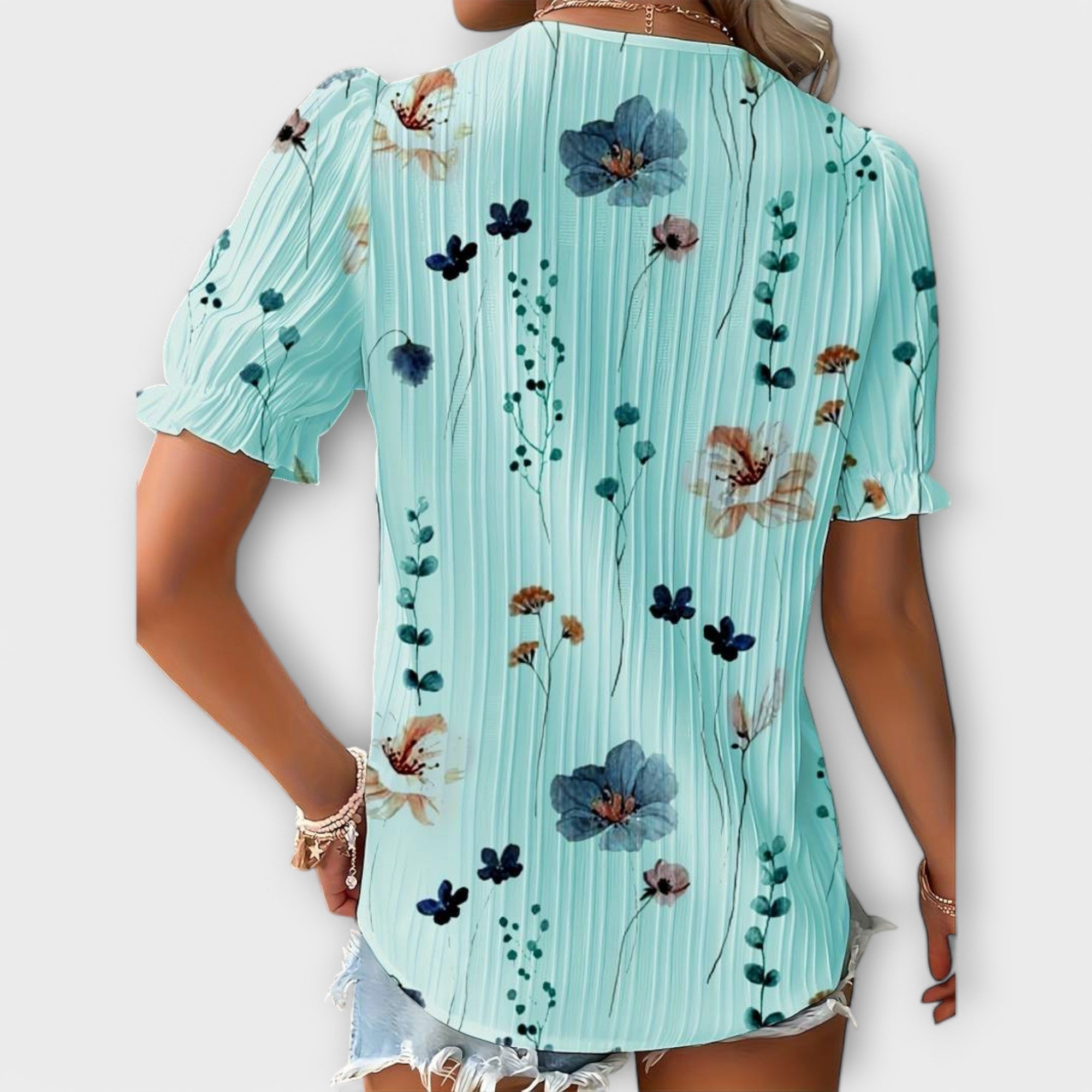 Emily - Elegant V-Neck Blouse