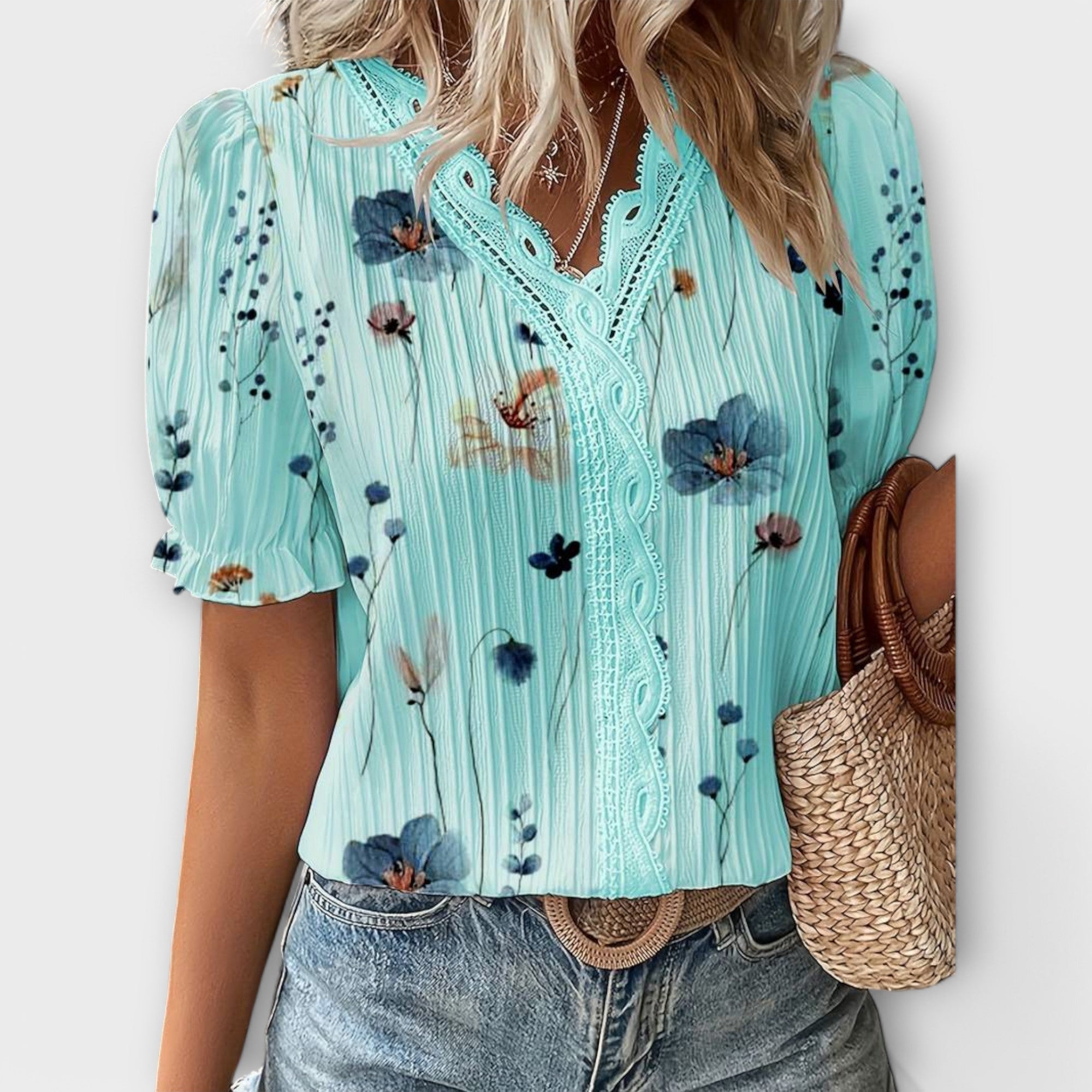 Emily - Elegant V-Neck Blouse