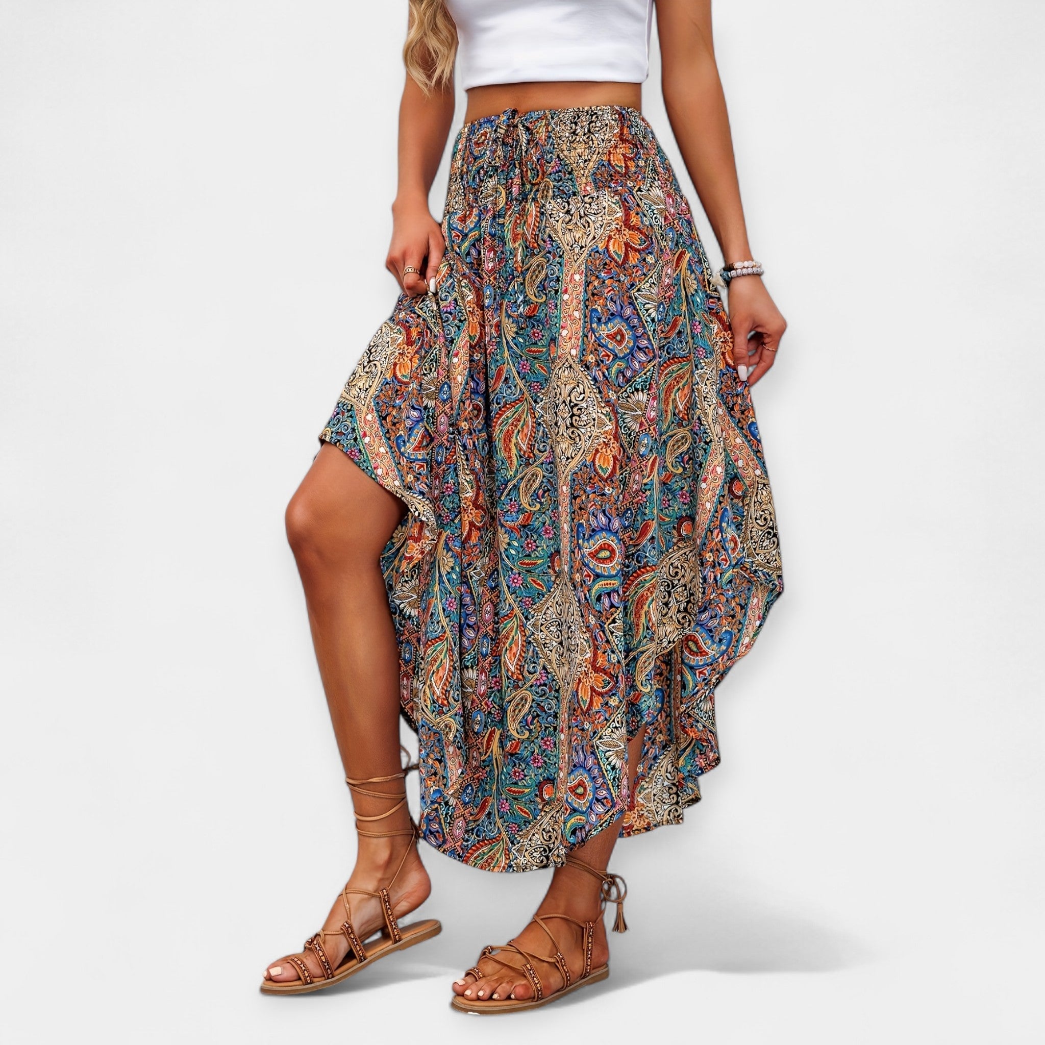 A-Line Floral Skirt