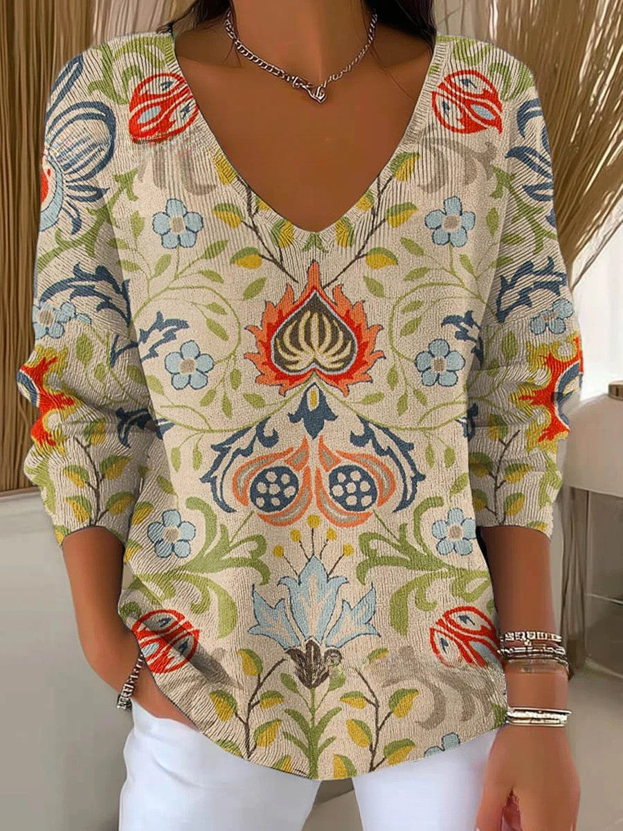 Anežka – Stylish Knit Sweater with V-Neck 10