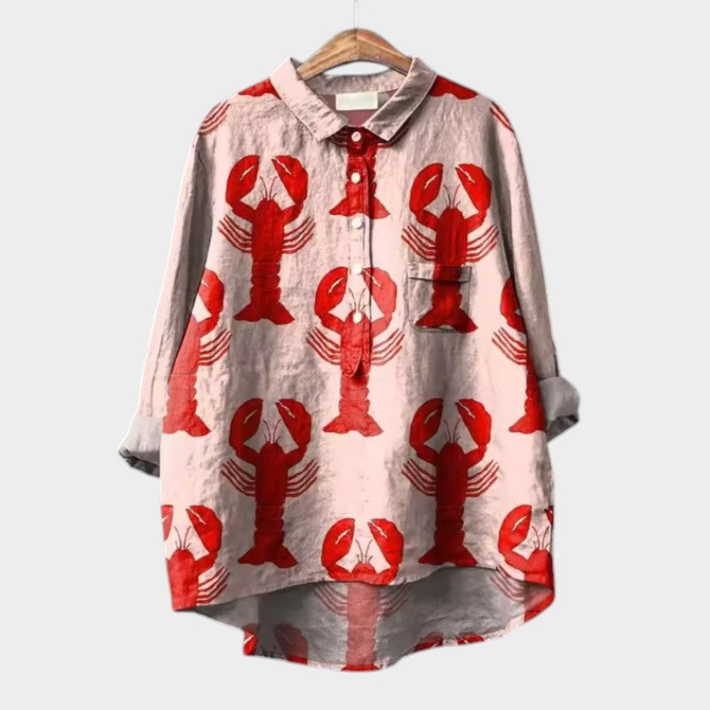 Krabben | Premium Blouse with Floral Pattern